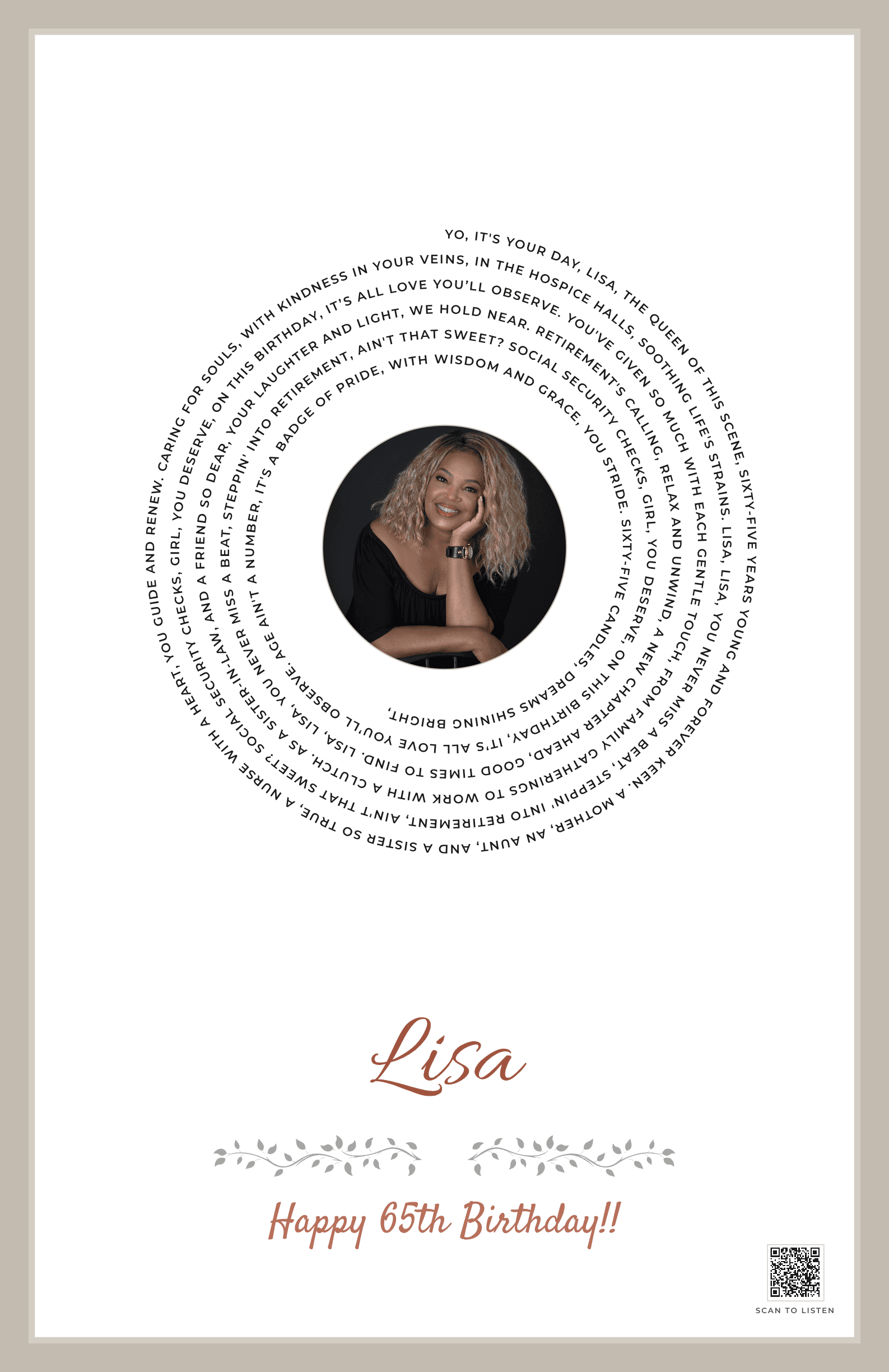 65 and Thriving, Lisa's Hip Hop Vibe